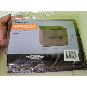 Essentials collapsible storage container Brown New Nip